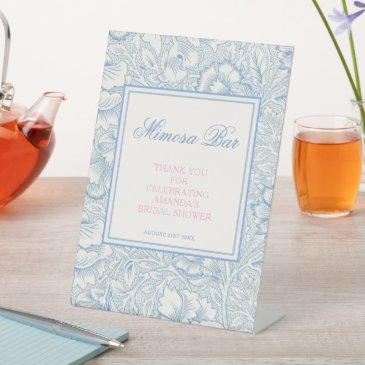 Morris Blue Acanthus Bridal Brunch Mimosa Bar