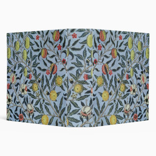Morris Blue Background Antique Pomegrana Pattern 3 Ring Binder