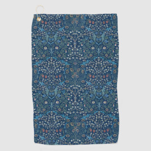 Morris Blue Background Vintage Blackthorn Pattern Golf Towel