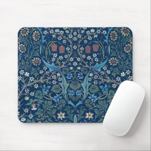 Morris Blue Background Vintage Blackthorn Pattern Mouse Pad