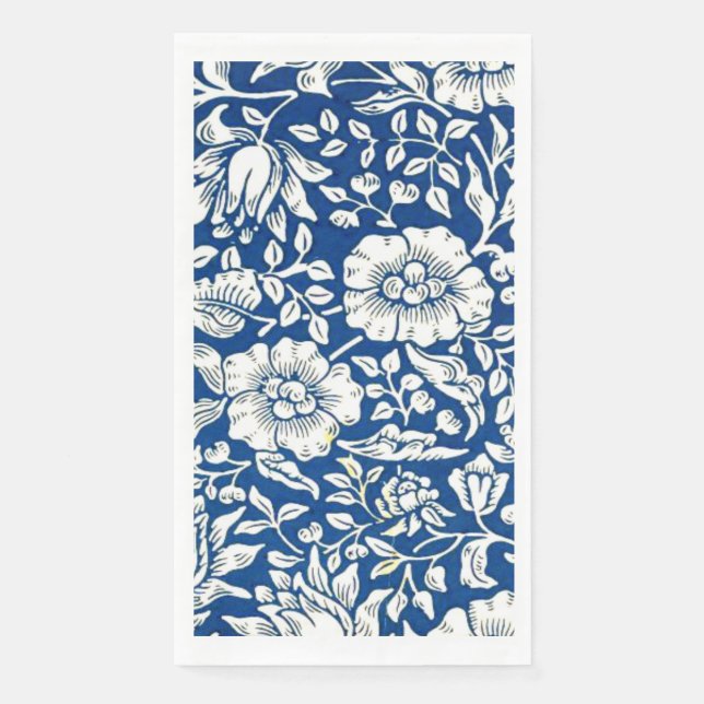 Morris - Blue Mallow Paper Guest Towels (Front)