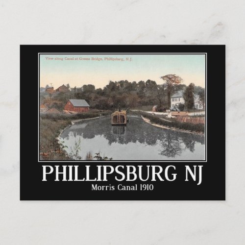 Morris Canal Phillipsburg New Jersey Vintage Postcard