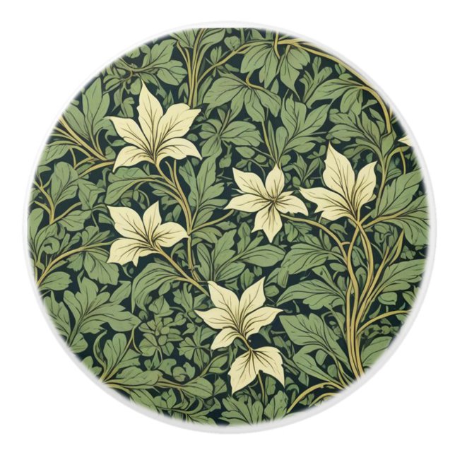Morris Classic Floral Style Floral Ceramic Pull (Front)
