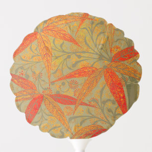 Morris & Co. Bamboo Pattern Godwin Orange & Sage Balloon