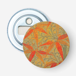 Morris & Co. Bamboo Pattern Godwin Orange & Sage Bottle Opener