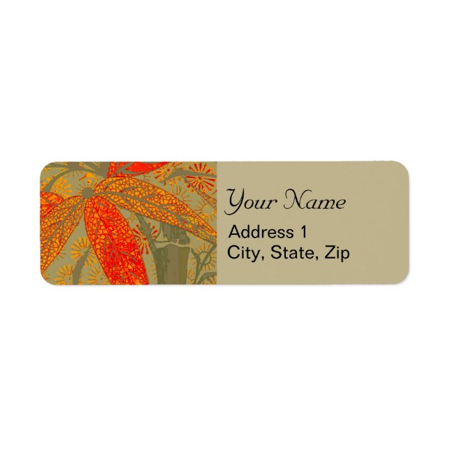 Morris & Co. Bamboo Pattern Godwin Orange & Sage Label (Front)