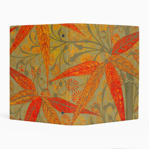 Morris & Co. Bamboo Pattern Godwin Orange & Sage Mini Binder