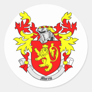 MORRIS Coat of Arms Classic Round Sticker