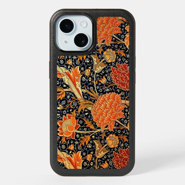 Morris - Cray, a William Morris design iPhone 15 Case (Back)
