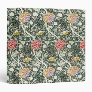 Morris Cray Vintage Blossom Floral Design Green 3 Ring Binder