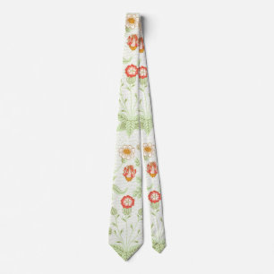Morris Daisy, Classic Victorian Floral Pattern Neck Tie