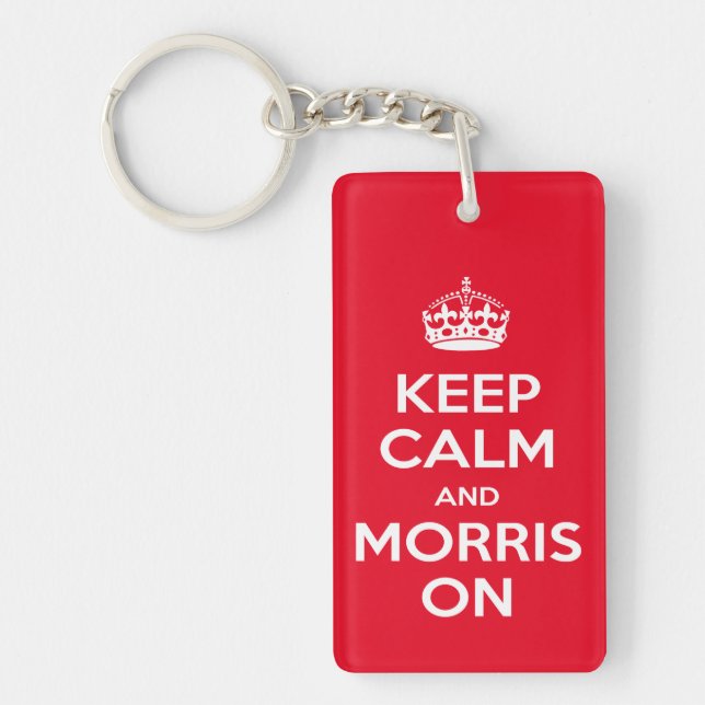 Morris Dancer's, Morris Dancing - Keep Calm Keychain (Front)