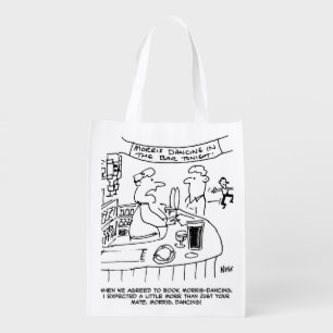 Morris Dancing in Pub. Traditional Morris Dancing Grocery Bag