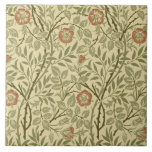 Morris/Deale Arts & Crafts Sweet Briar Repro Tile<br><div class="desc">William Morris (1834-1896) was a prolific English textile designer,  artist,  writer,  illustrator,  medievalist and socialist. He believed good design should be available to everyone. Sweet Briar was designed by J.H. Dearle in 1912 for the studio Morris founded.</div>