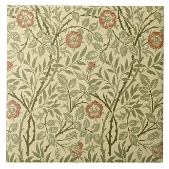 Morris/Deale Arts & Crafts Sweet Briar Repro Tile (Front)