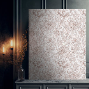 Morris Dusty Rose Chrysanthemum Victorian Pattern Canvas Print