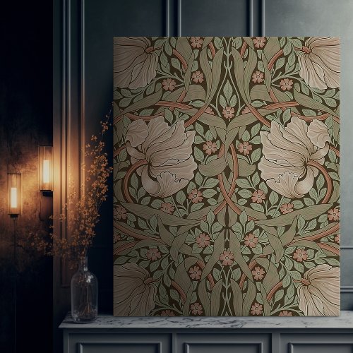 Morris Earth tone Pimpernel Vintage Pattern Canvas Print