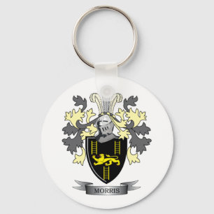 Morris Family Crest Coat of Arms Keychain