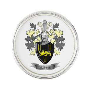 Morris Family Crest Coat of Arms Lapel Pin