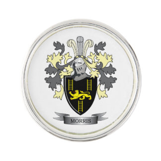 Morris Family Crest Coat of Arms Lapel Pin