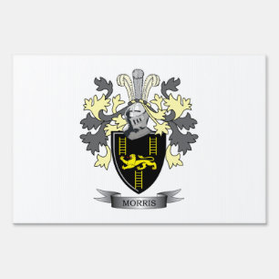 Morris Family Crest Coat of Arms Yard Sign