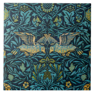 Morris - Flying Birds Floral Pattern Splicing Ceramic Tile
