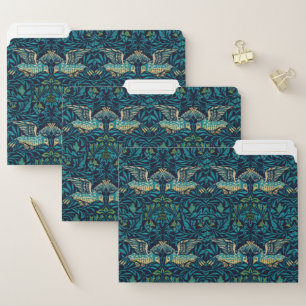 Morris - Flying Birds Floral Pattern Splicing File Folder