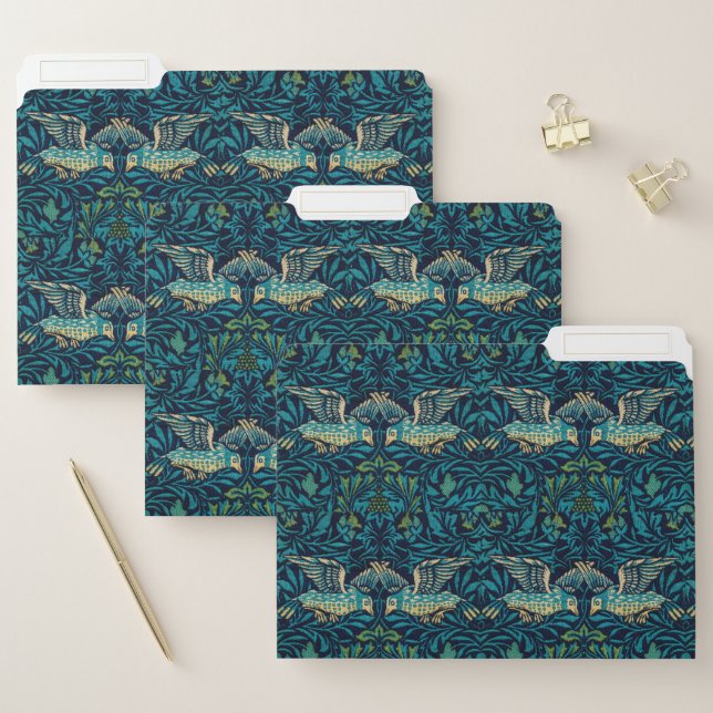 Morris - Flying Birds Floral Pattern Splicing File Folder (Set)