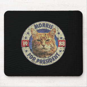Morris For President Vintage 1988 Cat Lover Mouse Pad