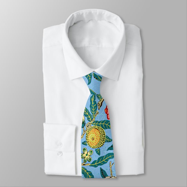 Morris - Four Fruits, popular pattern, Neck Tie (Tied)