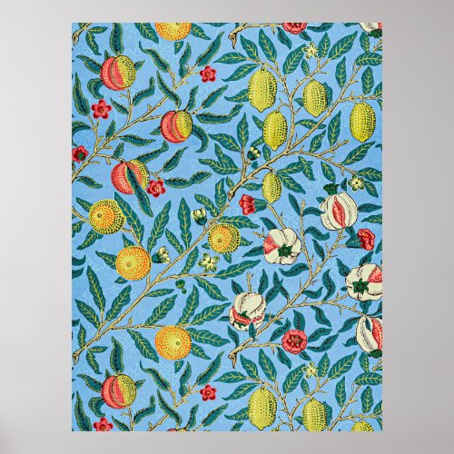 Morris _ Four Fruits popular pattern Poster