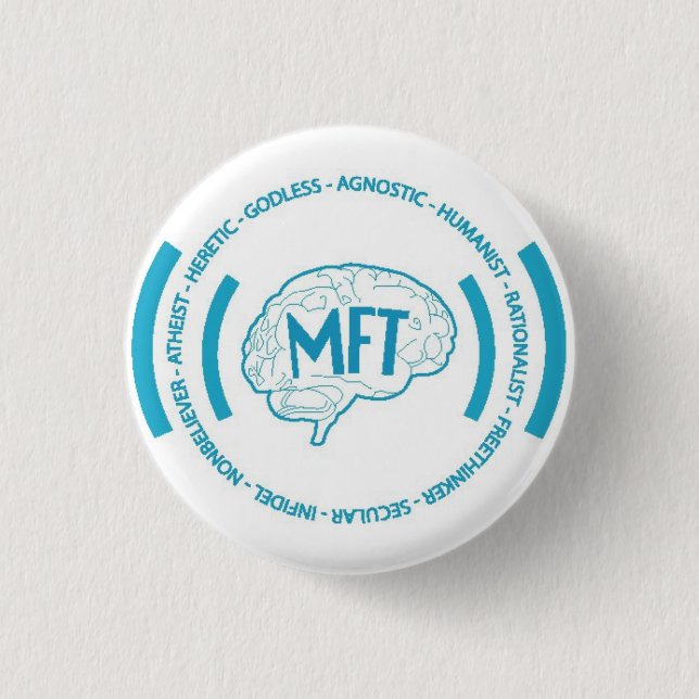 Morris Freethinkers Pinback Button (Front)