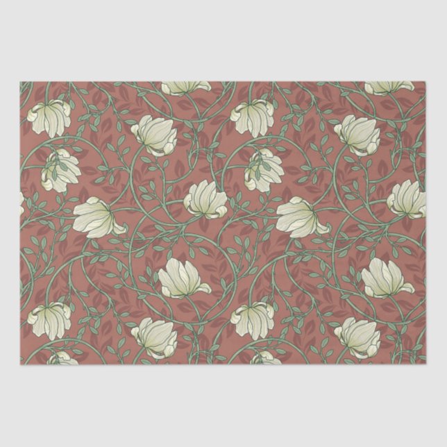Morris Garden Floral Pattern Tissue Paper (Front)
