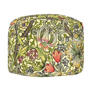 Morris Golden Lily Pattern Ottoman