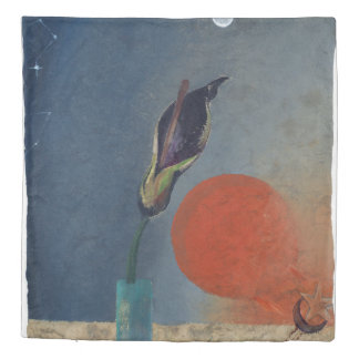 Morris Graves Black Lily of the Nile Queen Duvet Cover