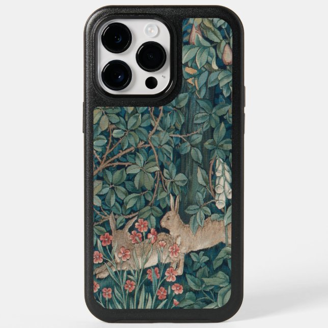 Morris Green Forest Tapestry Rabbits Otterbox iPhone Case (Back)