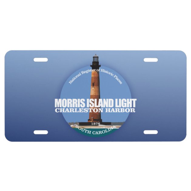 Morris Island Light License Plate | Zazzle
