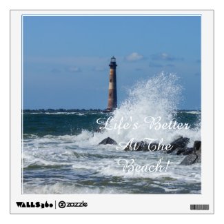 Morris Island Lighthouse Splash Wall Sticker