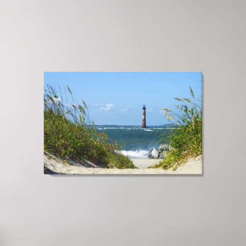 Morris Island Lighthouse Walkway Canvas Print