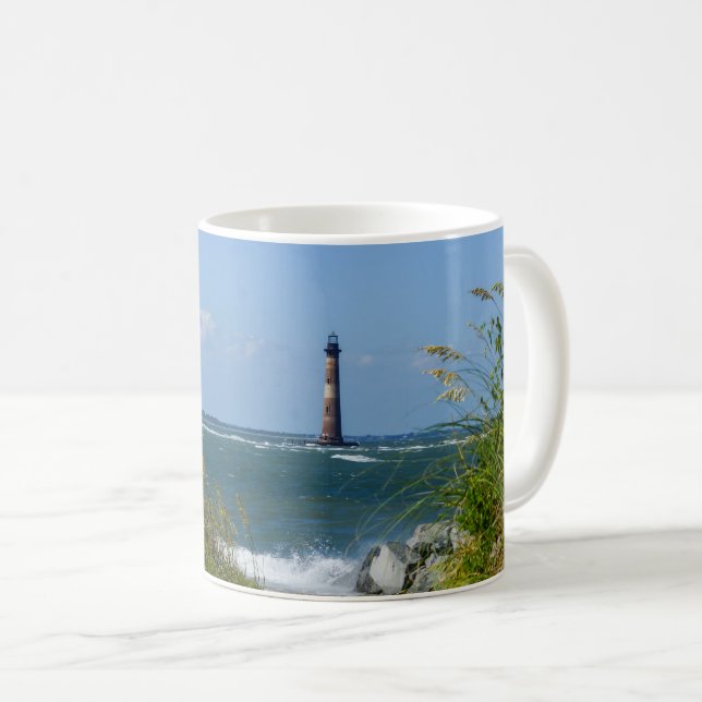Morris Island Lighthouse Walkway Coffee Mug (Front Right)