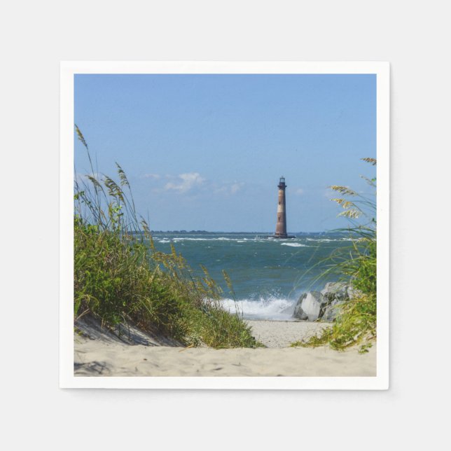 Morris Island Lighthouse Walkway Napkins (Front)