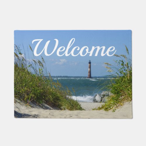 Morris Island Lighthouse Walkway Welcome Doormat