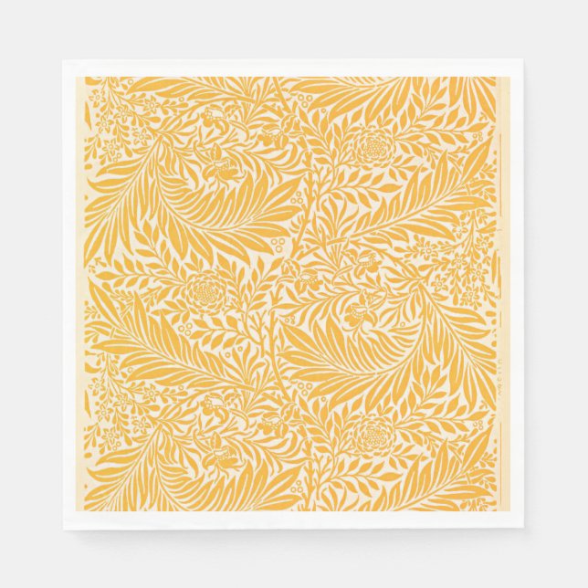 Morris - Larkspur, golden yellow Napkins (Front)