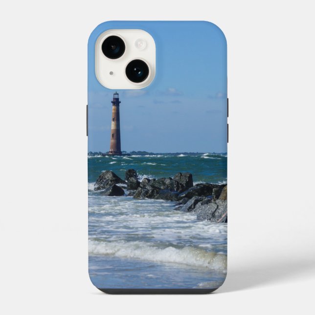 Morris Lighthouse Folly Beach iPhone Case (Back)