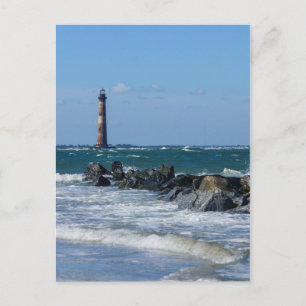 Morris Lighthouse Folly Beach Postcard