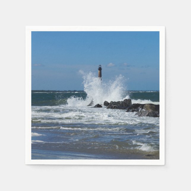 Morris Lighthouse Splash Paper Napkins (Front)