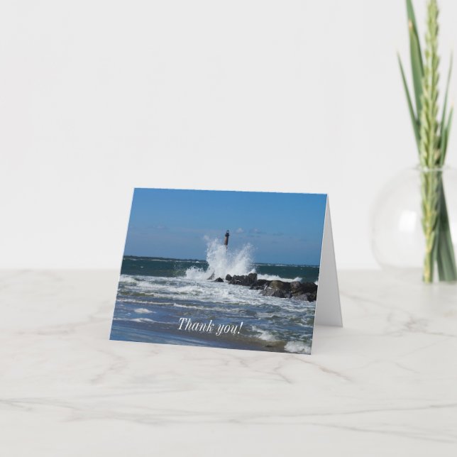 Morris Lighthouse Splash Thank You Card (Front)