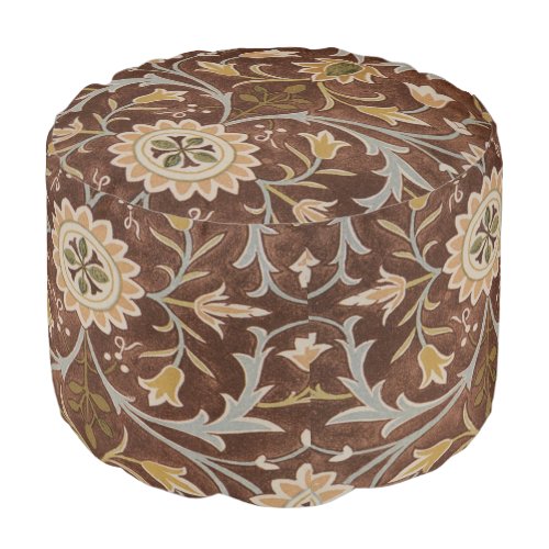 Morris Little Flower Art Nouveau Detail  Pouf