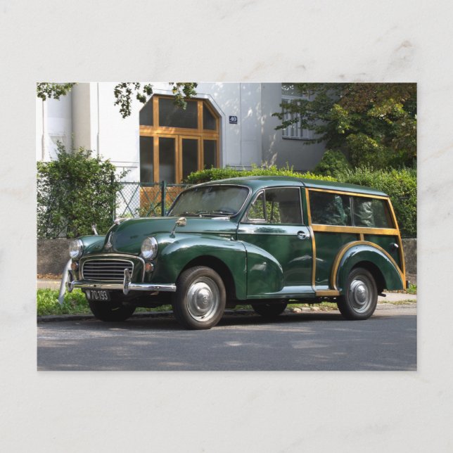 Morris Minor 1000 Traveller Postcard (Front)