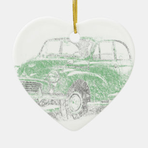Morris Minor (Biro) Ceramic Ornament